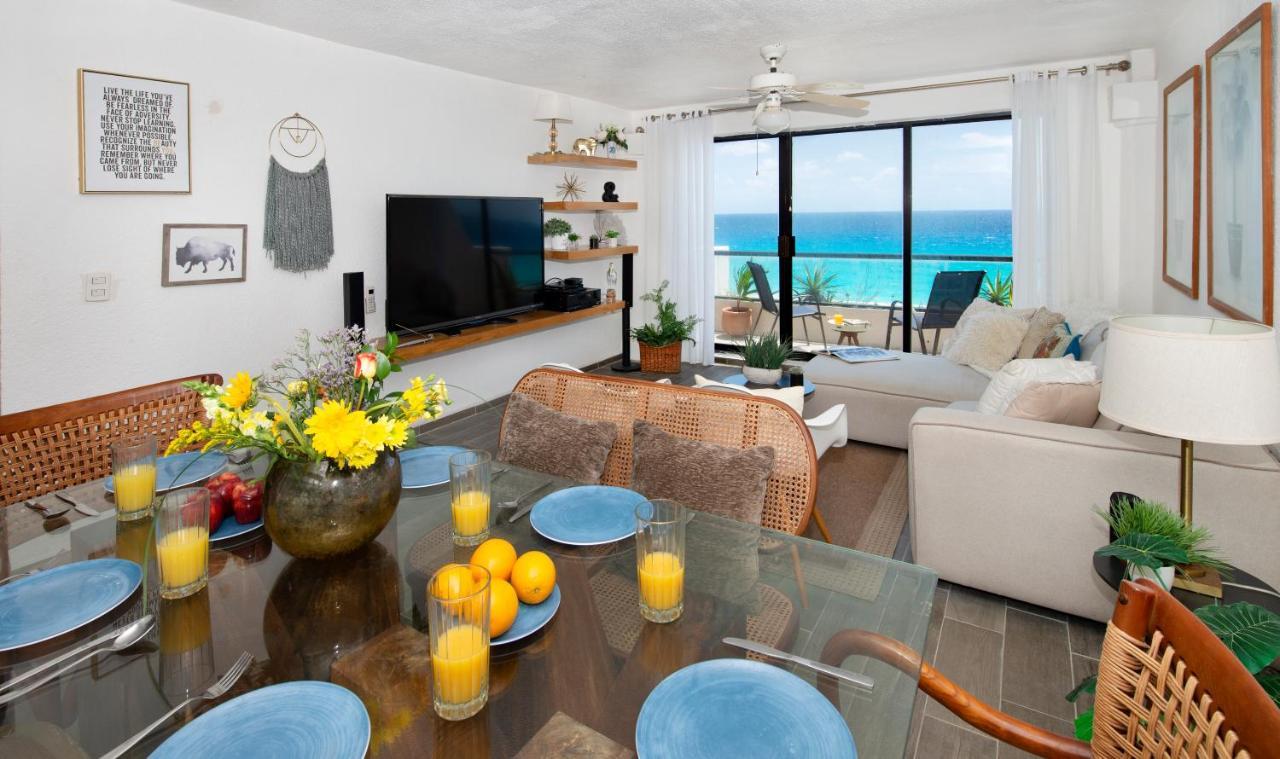 Appartement Cozy Ocean Front Penthouse At Marlin Beach à Cancún Extérieur photo